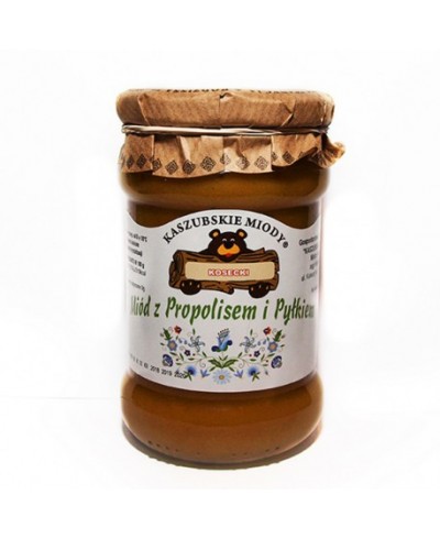 Miod z propolisem i pylkiem KASZUBSKI 375g