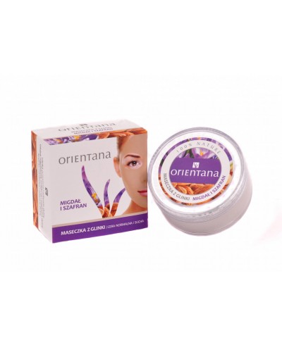 Maseczka z glinki MIGDAŁ I SZAFRAN 50g ORIENTANA