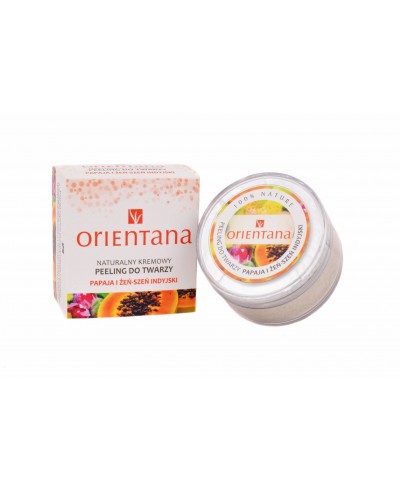 Naturalny kremowy peeling PAPAJA I ŻEŃSZEŃ INDYJSKI 50g ORIENTANA