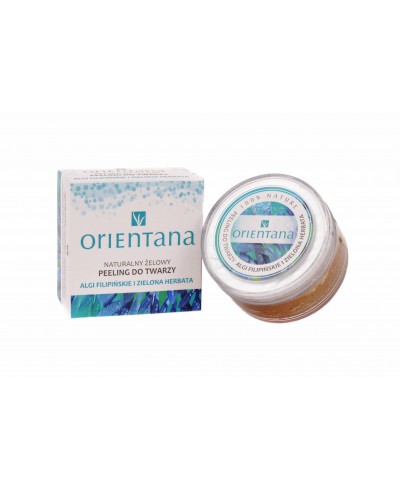 Peeling naturalny żelowy do twarzy ALGI FILIPIŃSKIE I ZIELONA HERBATA 50g ORIENTANA