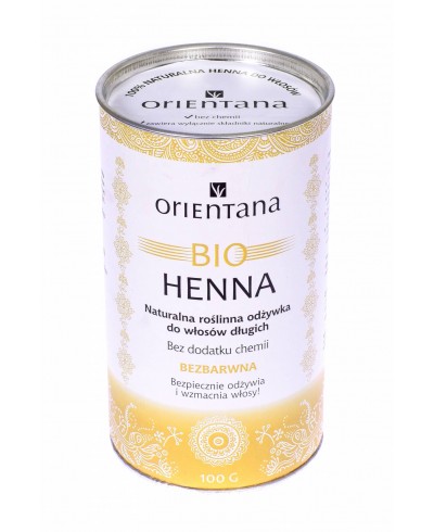 Bio Henna BEZBARWNA ODŻYWKA do włosów długich 100g ORIENTANA