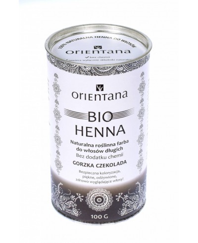 Bio Henna GORZKA CZEKOLADA do włosów długich 100g ORIENTANA
