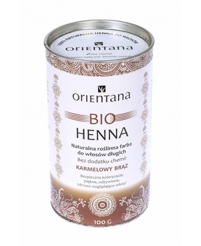 Bio Henna KARMELOWY BRĄZ do włosów długich 100g ORIENTANA