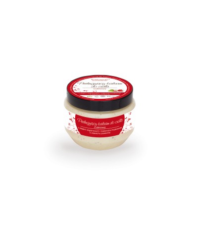 Peelingujący cukrowy balsam do ciała z olejem arganowym i nasionami truskawek o zapachu poziomki FITCOMFORT 200 ml