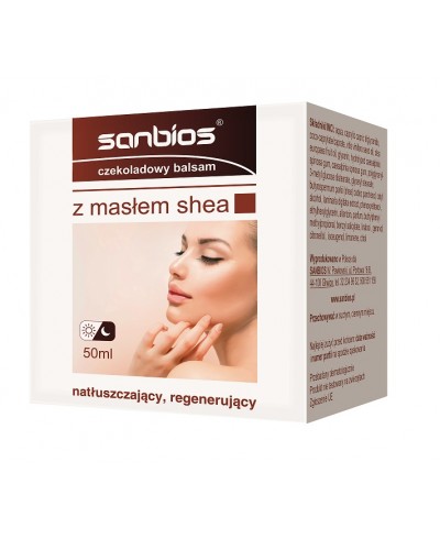 Balsam czekoladowy z masłem shea natłuszczający regenerujący SANBIOS 50 ml