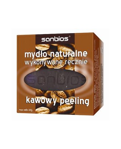 Mydlo naturalne wykonywane ręcznie kawowy peeling SANBIOS 100 g