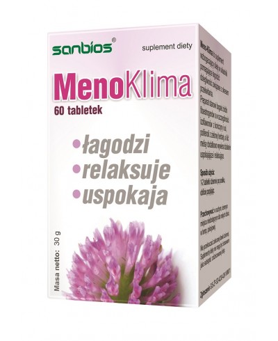 Meno-Klima łagodzi relaksuje uspokaja SANBIOS 60 tabletek