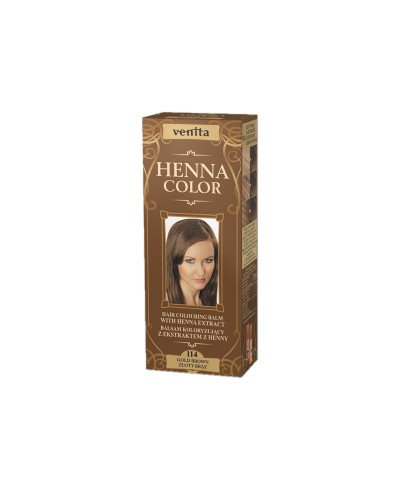 Balsam Koloryzujący 114 ZŁOTY BRĄZ do włosów  Henna Color VENITA 75 ml