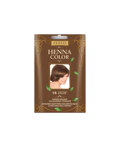 Balsam Koloryzujący 14 KASZTAN do włosów  Henna Color VENITA 75 ml