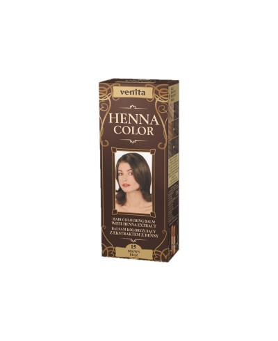 Balsam Koloryzujący 15 BRĄZ do włosów  Henna Color VENITA 75 ml