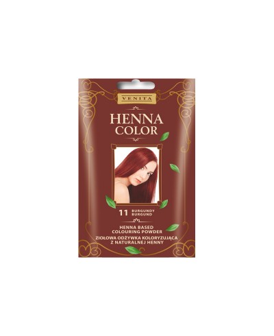 Ziołowa odżywka koloryzująca 19 CZARNA CZEKOLADA do włosów  Henna Color VENITA