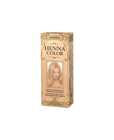 Balsam Koloryzujący 1 SŁONECZNY BLOND do włosów  Henna Color VENITA 75 ml
