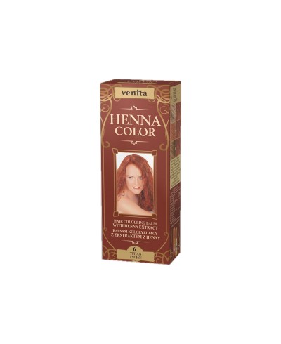 Balsam Koloryzujący 6 TYCJAN do włosów  Henna Color VENITA 75 ml