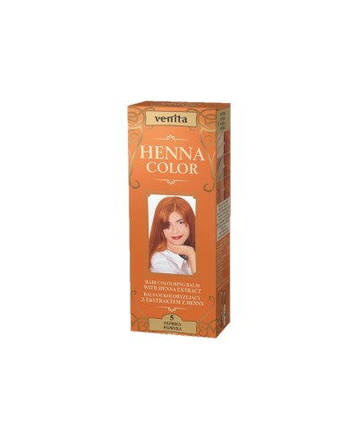 Balsam Koloryzujący 5 PAPRYKA do włosów  Henna Color VENITA 75 ml