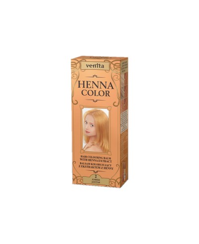 Balsam Koloryzujący 2 JANTAR do włosów  Henna Color VENITA 75 ml
