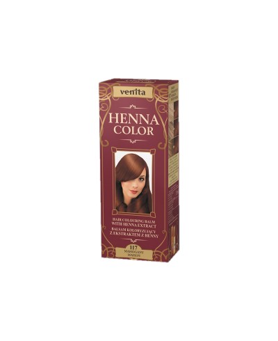Balsam Koloryzujący 117 MAHOŃ do włosów  Henna Color VENITA 75 ml