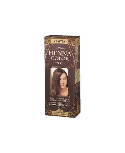 Balsam Koloryzujący 18 CZARNA WIŚNIA do włosów  Henna Color VENITA 75 ml