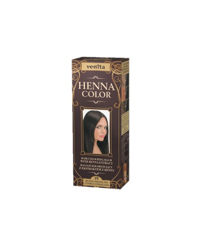 Balsam Koloryzujący 19 CZARNA CZEKOLADA do włosów  Henna Color VENITA 75 ml