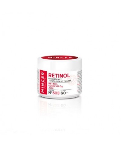 Krem do twarzy, tłusty, regenerujący 60+ Retinol MINCER PHARMA 50 ml