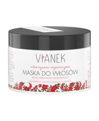 Maska do włosów blond, farbowanych, rozjaśnianych intensywnie regenerująca VIANEK 150 ml