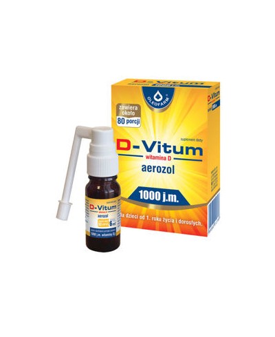 Witamina D 1000 j.m. dla dzieci w areozolu D - Vitum OLEOFARM 6 ml