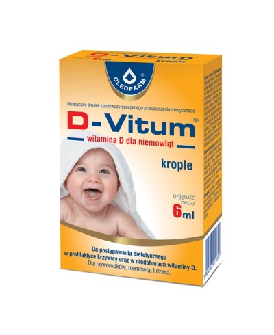 Witamina D 1000 j.m. dla dzieci w areozolu D - Vitum OLEOFARM 6 ml