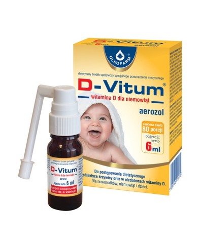 Witamina D 1000 j.m. dla dzieci w areozolu D - Vitum OLEOFARM 6 ml
