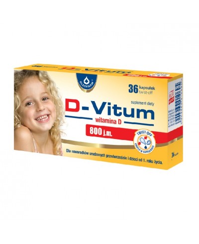 Witamina D 1000 j.m. dla dzieci w areozolu D - Vitum OLEOFARM 6 ml