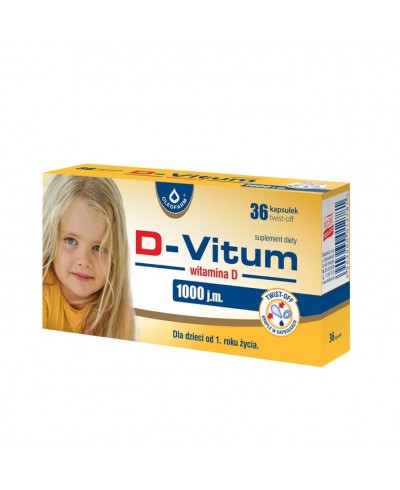 Witamina D dla niemowląt D - Vitum OLEOFARM 48 kapsułek "twist-off"