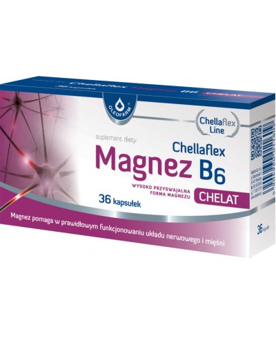 Chellaflex magnez B6 OLEOFARM 36 kapsułek