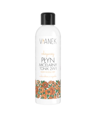 Tonik i płyn micelarny 2 w 1 do twarzy odżywczy VIANEK 200 ml