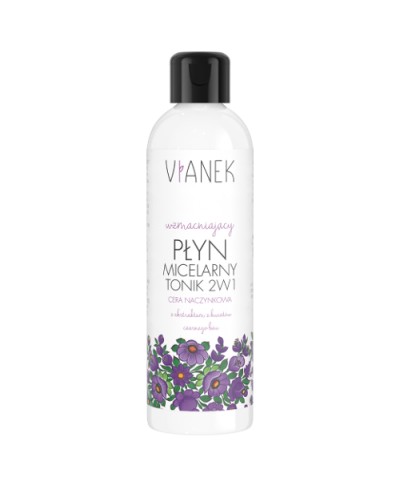 Tonik i płyn micelarny 2 w 1 do twarzy wzmacniający VIANEK 200 ml