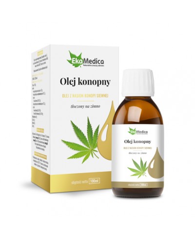 Olej konopny tłoczony na zimno EKAMEDICA 100 ml
